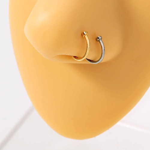 Exaggerated accessories for fashionable men and women, personalized and creative love star nose ring, copper micro-embedded U-shaped nose clip, fake nose ornament