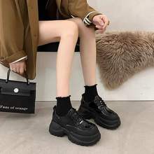 英伦风厚底增高小皮鞋女秋冬加绒保暖单鞋2025新款法式松糕乐福鞋