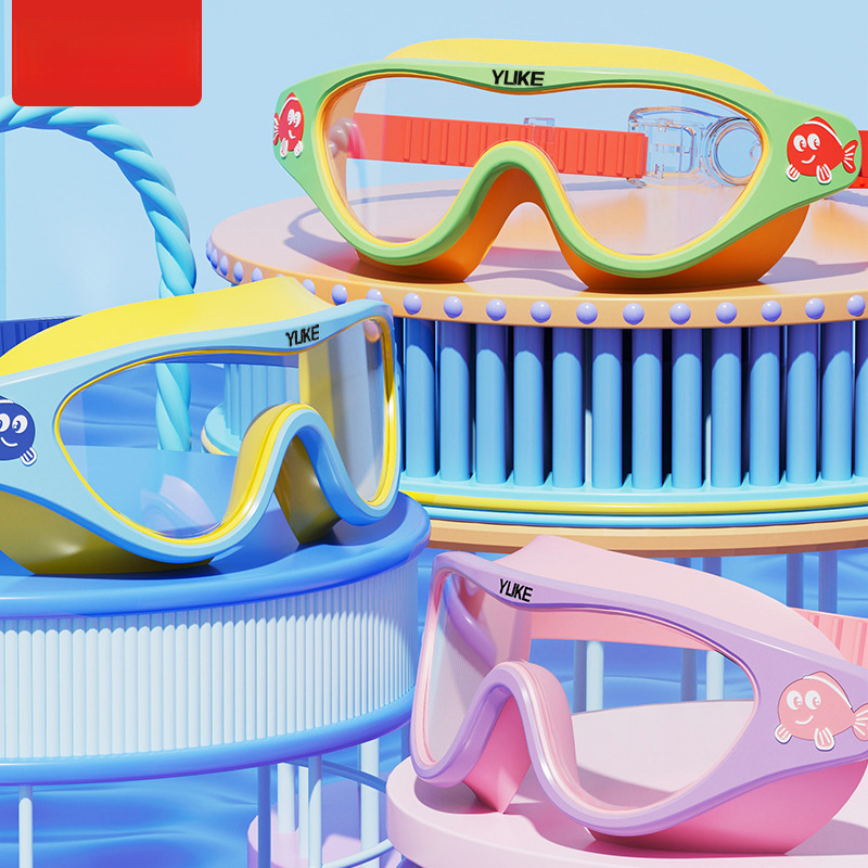 Waterproof children's glasses for boys for swimming anti-fog