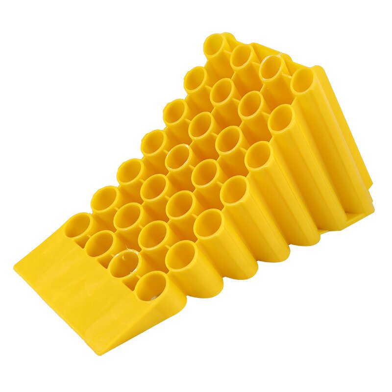 Dispositivo antideslizante de plástico portátil para neumáticos de camiones grandes, dispositivo antideslizante de plástico, tapete de estacionamiento triangular de madera, bloqueador de vehículos.