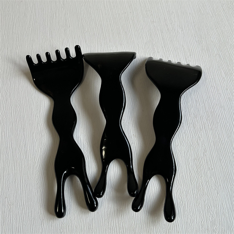 Horn Meridian Massage Comb Five Claw Rake Guasha Board Facial Beauty Tool 10-15CM quality and texture