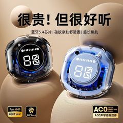 国境を越えた人気の透明なデジタル表示無線bluetoothイヤホン騒音TWS両耳入耳式長航続宇宙室