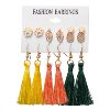 Earrings, jewelry, set, European style, suitable for import, boho style, 6 pair