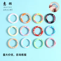 Креативная красочная краска пончик пружинная пряжка круглый брелок DIY фитинги петли цинковый сплав ювелирные аксессуары
