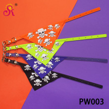 宠物万圣节围巾PU三角巾猫咪围巾狗狗口水巾宠物围巾现货4色工厂