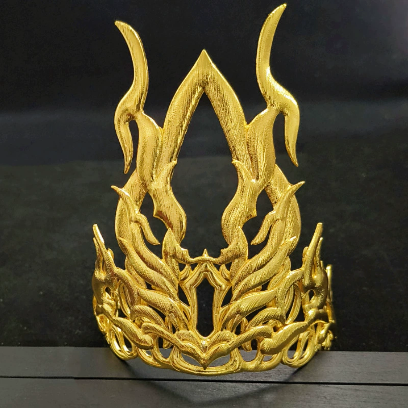 ancient wind bouncing DIY men's crown c -shaped half -crown hanfu head crown ancient wind wind model electric polysis