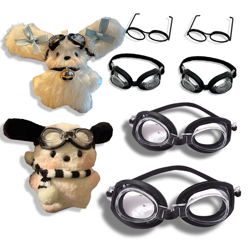 Mini Glasses Miniature Goggles Doll House Accessories Swimming Goggles Black Mini Eyes Doll Accessories Decoration
