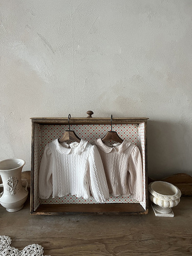 Korean style spring style baby girl's fungus-edged doll collar pure cotton bottoming shirt ins children's versatile casual top trendy