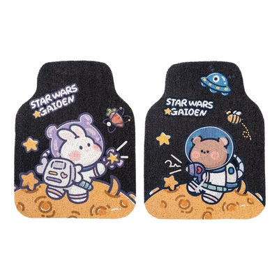 Avtomobil döşəmə paspasları — car foot mat washable single - wire-loop-rabbit-bear-front-foot-pad-each-front-foot-pad-5064-rear-foot-pad-5050