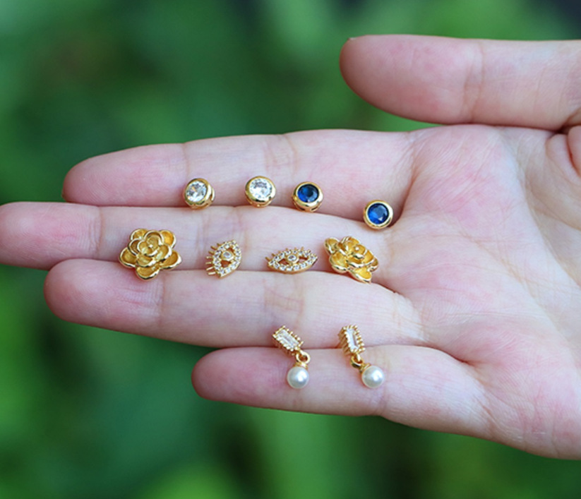 Geometric Pattern Unisex Gender Korean Style Vintage Pearl Earrings Simple Personality Long Fringe Earrings Fashion Copper-plated Gold Zircon Earrings In Stock