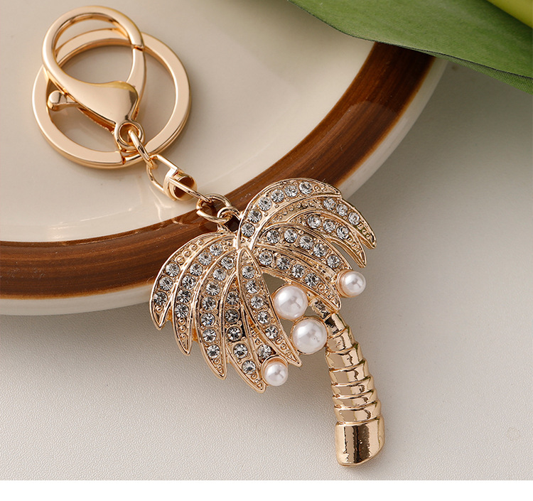 Modern Style Alloy Coconut Tree Unisex Bag Pendant Keychain display picture 1