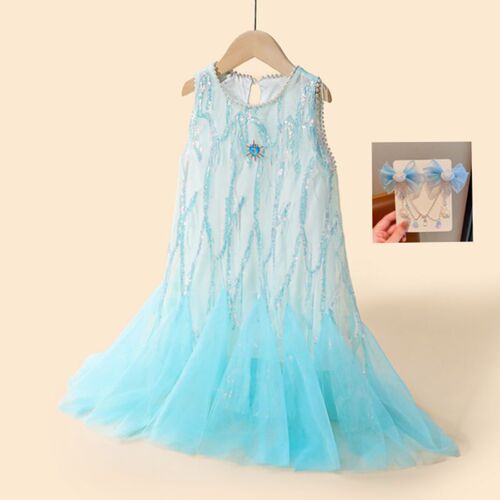 Women's Summer 2024 Cross-border New Little Girl Mermaid Dress Princess Dress Sleeveless Backless Dress
