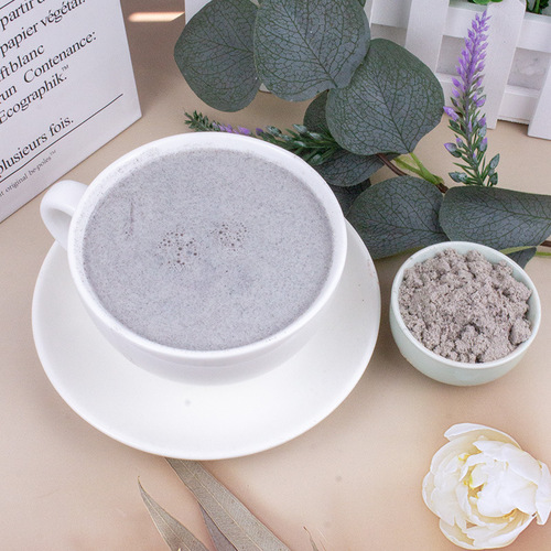 Five Black Mulberry and Five Grains Soybean Milk Powder Instant Soybean Milk Powder Breakfast High-Protein Black Bean, Black Rice, Black Goji Berry, and Black Sesame Porridge