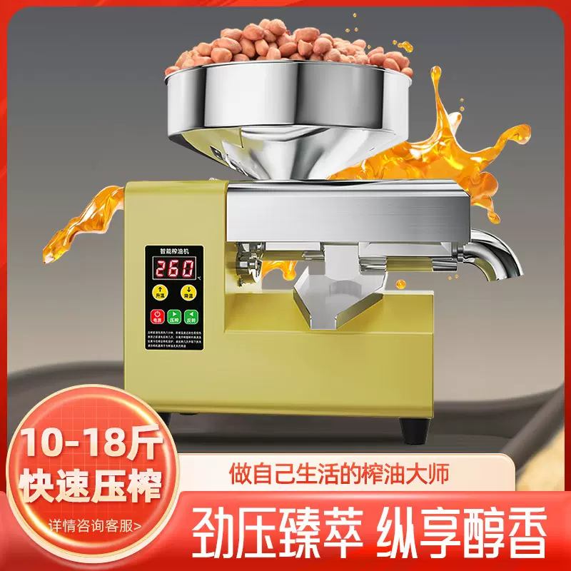 R8S家用榨油机批发智能自动榨油机不锈钢商用小型榨油机外贸出口