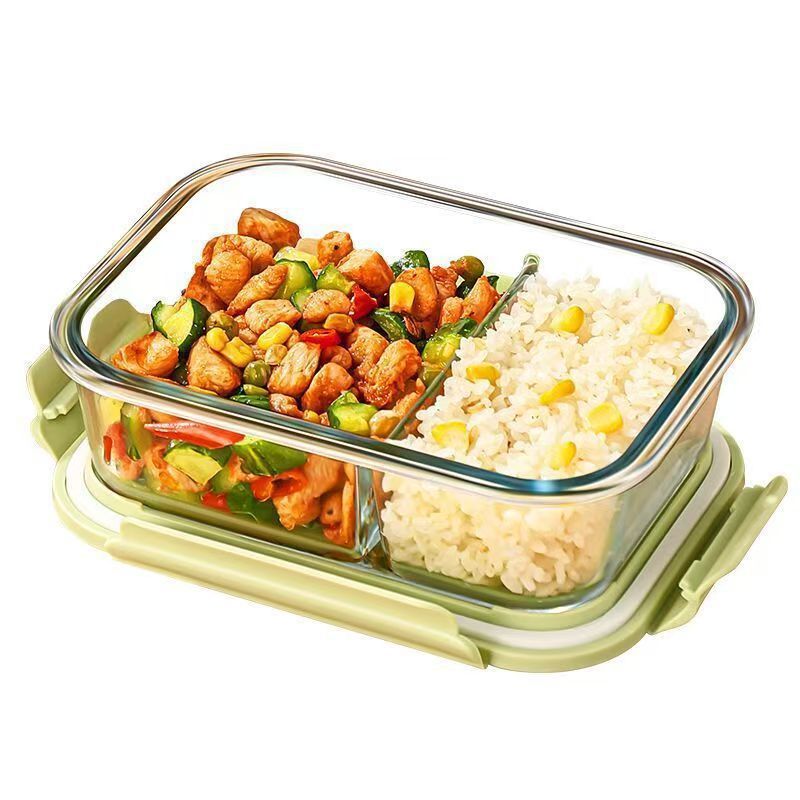 玻璃饭盒微波炉加热碗上班族带饭餐盒分格水果便当盒家用保鲜器皿|undefined