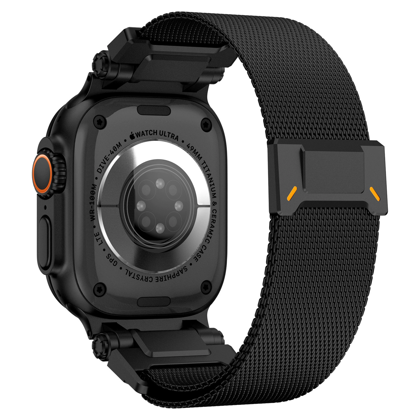ticmate Explorer Milan ремешок для Apple Watch 44-49 мм: серебристый, титановый, черный