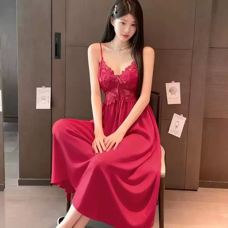 Burgundy long skirt