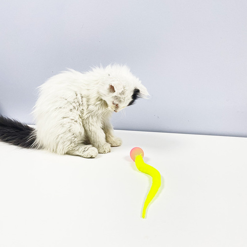 Xingzhi Cat Throwing Jumping Ball Tassel Toy Self-Entertainment Relief Feather Replacement Pet Cat Supplies Bite-resistant Cat Flirting Stick