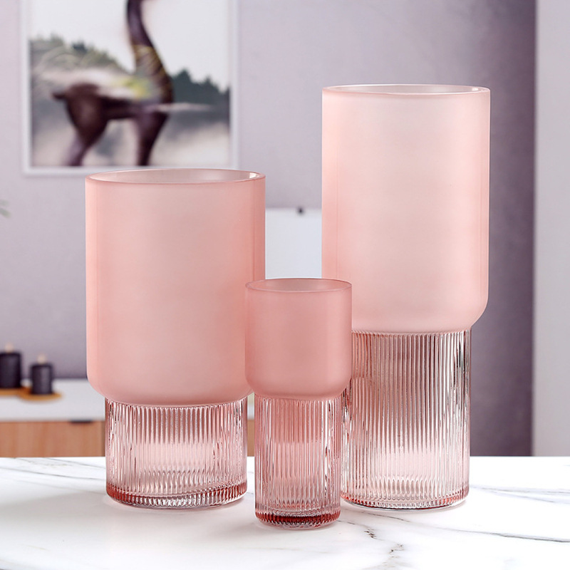 Creative matte fuchsia glass decorations for living room for home…