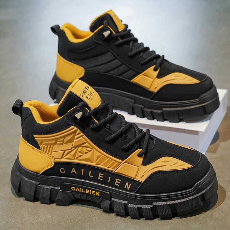 BOTAS Martin zapatos masculinos alta parte superior otoño Reino Unido retro montañismo al aire libre impermeable, antideslizante, suela gruesa, ropa de trabajo resistente al desgaste zapatos botas cortas
