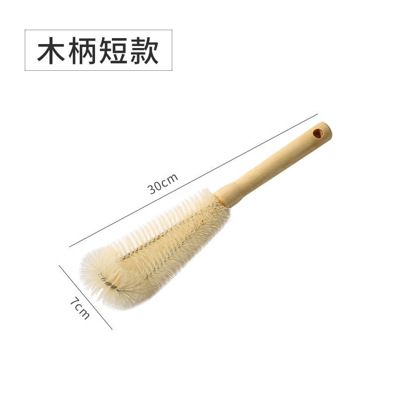 짧은 나무 손잡이