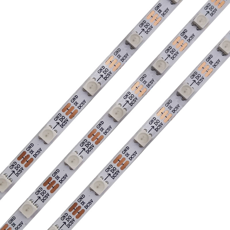 Лента LED WS2812 3535, 5 В USB, узкая печатная плата 4 мм, синхронизация по звуку RGB, IP20 не водостойкая