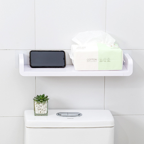 Hole-free bathroom storage rack, bathroom wall hanging rack, bathroom waterproof shelf, plastic storage and organization shelf