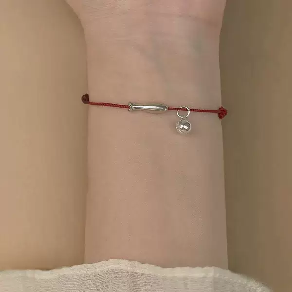 New Chinese-style Good Luck Koi Woven Rope Bracelet Women's Antique Personalized Simple Bracelet Niche Vintage All-match Trendy Bracelet