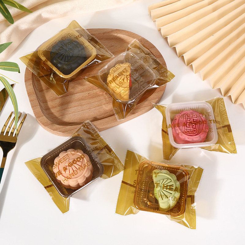 中秋の月餅包装袋50g75g100g透明プラスチック底托氷皮卵黄ショートニング機は月餅袋を密封する|undefined