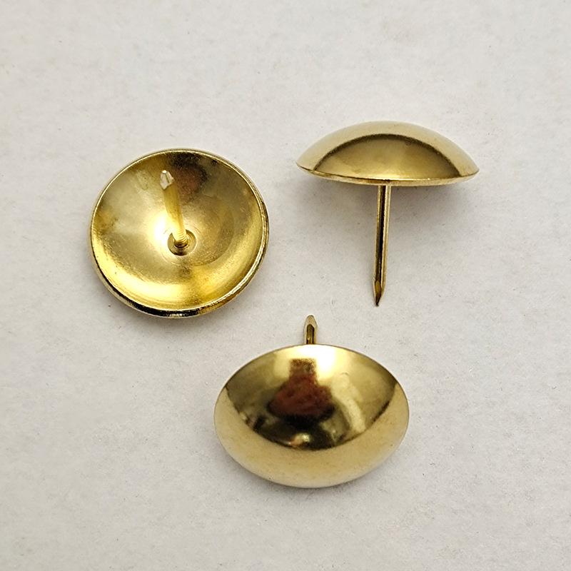 Chinchetas metálicas doradas, chinchetas vintage extendidas, chinchetas decorativas de cabeza redonda, chinchetas, chinchetas de cabeza grande, herrajes para muebles, chinchetas para sofá