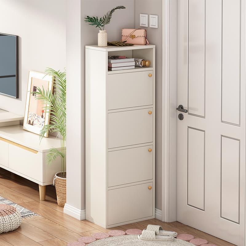 Household Small-Sized High Vertical Shoe Rack with Door 40cm Entry Corner Corner Ultra-Narrow Shoe Cabinet Ms2448