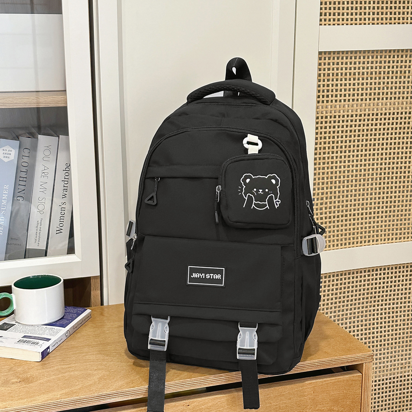 Mochila dulce coreana JIAYISTAR JIAYISTAR original mochila ocio mochila escolar de escuela secundaria