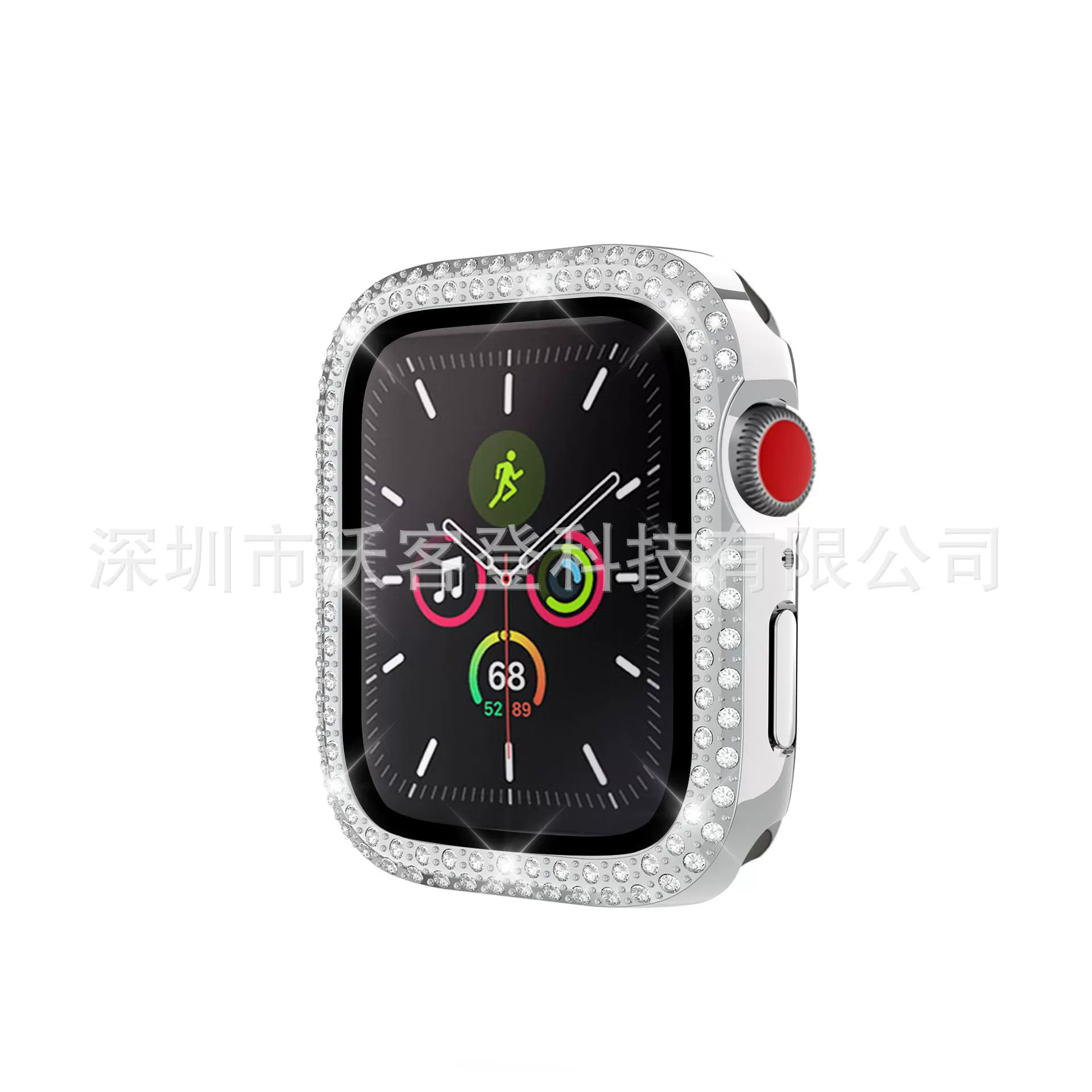 Suitable for Apple Double Diamond Frame Steel Case PC case PC case Apple Watch8/SE/7/6/5/4/32