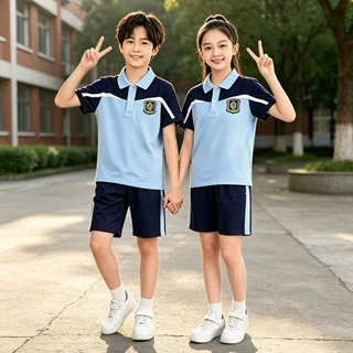 校服夏季初中小学生短袖套装高中大学班服T恤男女款运动服园服校
