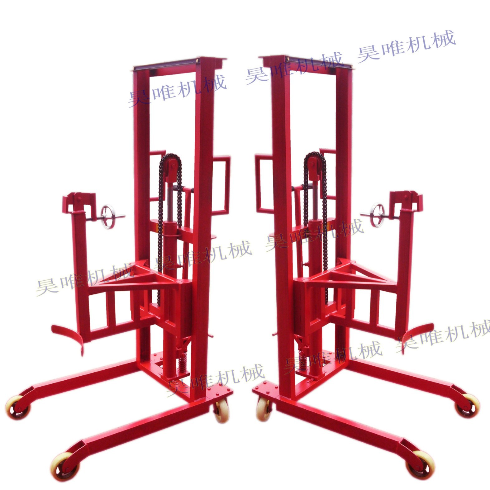 叉车电动行走电动液压升降翻转提升倒料行走全电动油桶液压搬运车