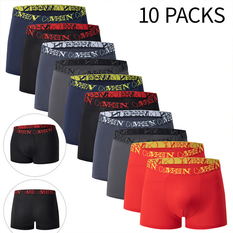 Calzoncillos bóxer casuales para hombre, sin costuras, inalámbricos, transpirables, de secado rápido, de mezcla de algodón y poliéster, ideales para todas las estaciones._voghion.com