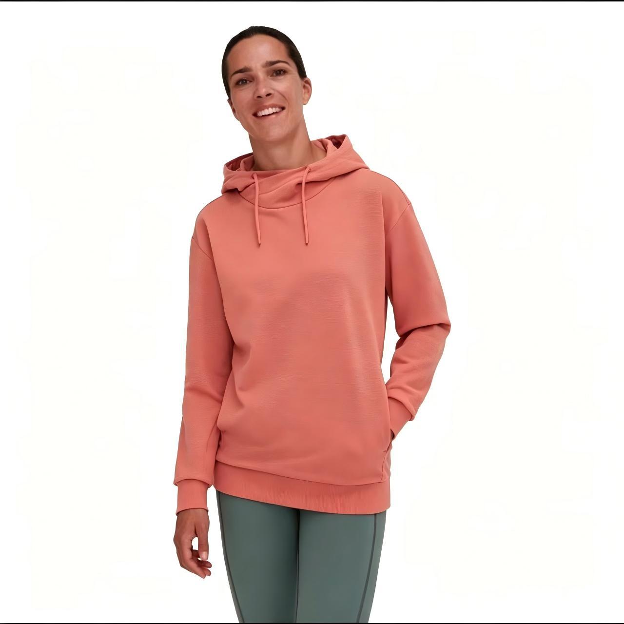 2026 European and American cross-border outdoor hooded drawstring solid color casual sports loose long-sleeve hoodie