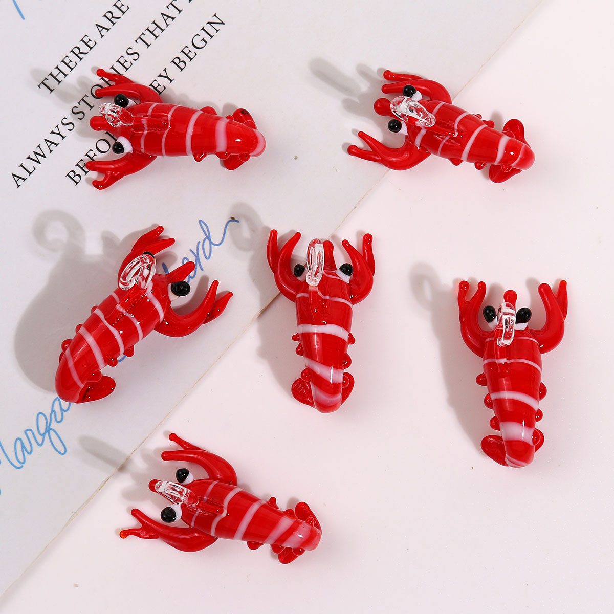 6g Weight Pendant Jewelry Making Type 21*36mm Jewelry Making Size DIY Jewelry Accessories Classification 1 Piece Quantity glass Material Lobster Pattern Irregular, Enamel Design Elegant, Simple Style, Streetwear Style 1 Piece 21*36mm Glass Lobster Pendant 8