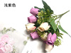 Cross -border hot sale of high -end happiness rose queen rose camellia simulation flower fake flowers decorative home wholesale