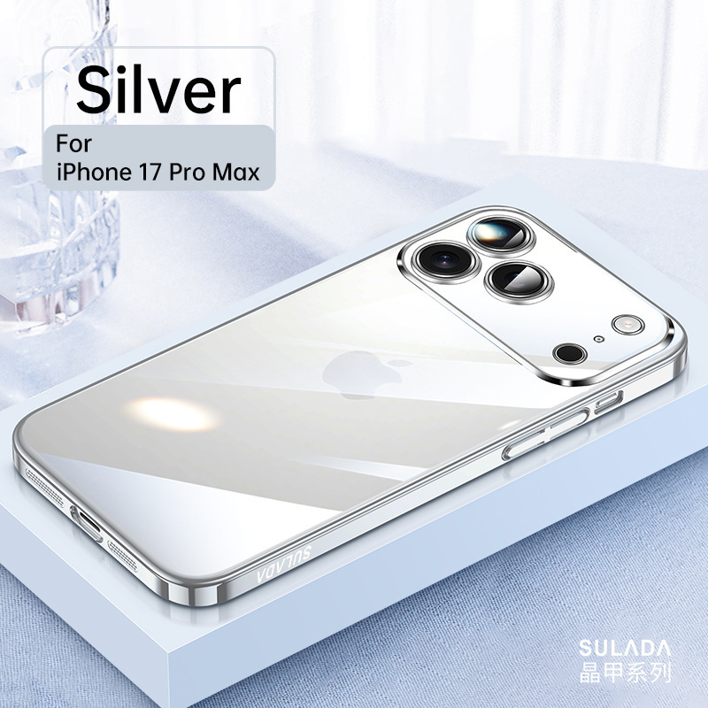 Apple 17 Electroplated Transparent Mobile Phone Case Sld Crystal Armor Suitable for iPhone 17 Promax Lens All-Inclusive Protective Cover
