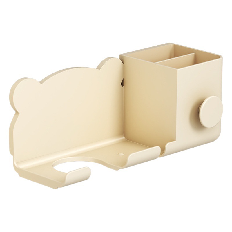 Cream Air Hair Dryer Storage Rack Toilet Punch-free Hair Dryer Bathroom Wall-mounted Storage Rack Hair Dryer Bracket