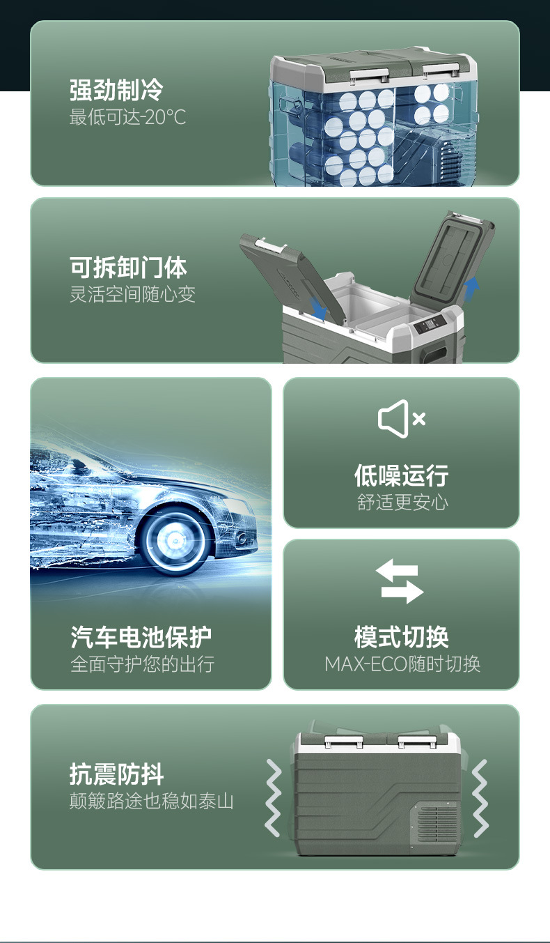 9 Ice Tiger compressor car refrigerator for both car and home use, 12v24v portable NLS35 dormitory mini refrigerator
