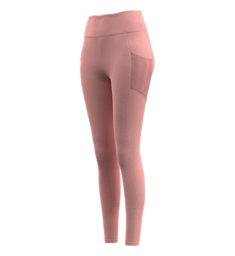 Pantalones de yoga sin marca de cintura alta, pantalones deportivos al aire libre, pantalones apretados, caderas elevadas, cintura alta, sensación desnuda, pantalones para mujeres