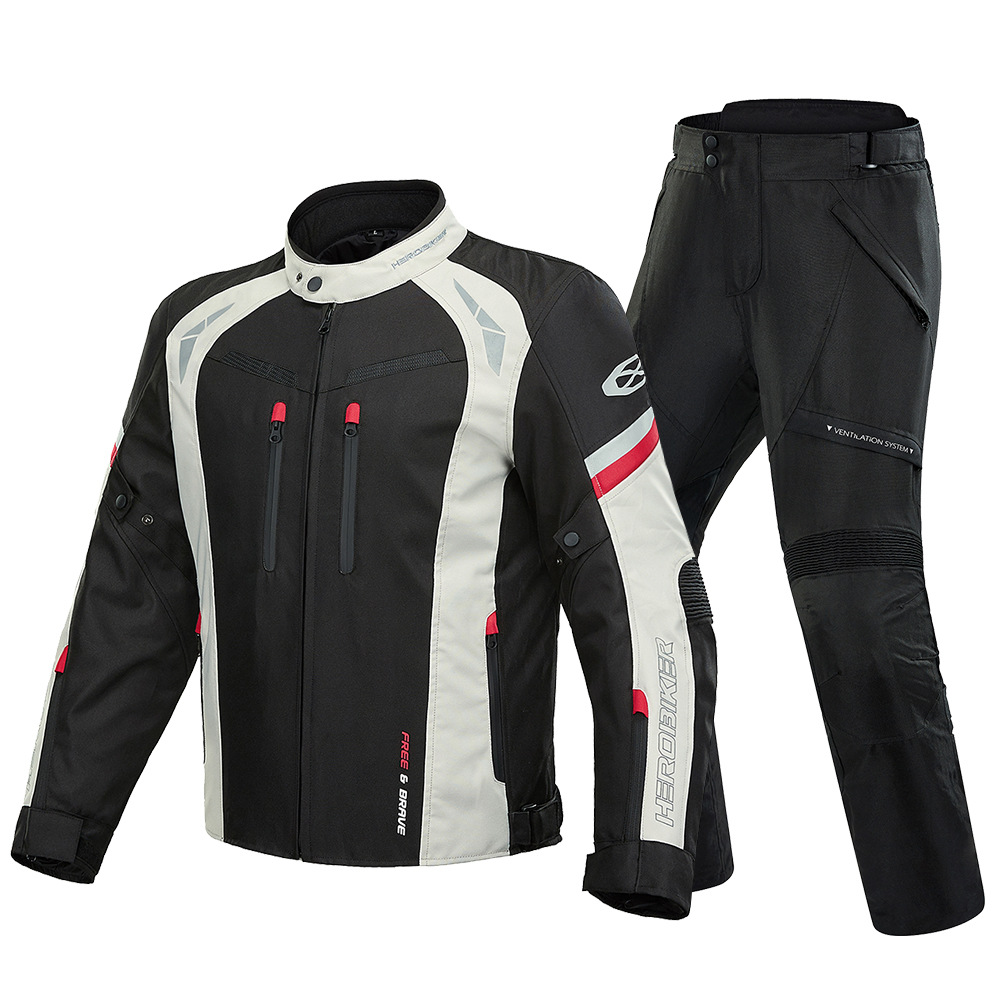 Ropa de motocicleta impermeable de cuatro estaciones desmontable locomotora anti-caída jinete protector ropa de carreras de malla de verano