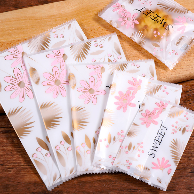 50g125g bolsas de pastel de luna bolsa sellada máquina bolsa de galletas de huevo bolsa de galletas hecha a mano bolsa de bocadillos de copo de nieve