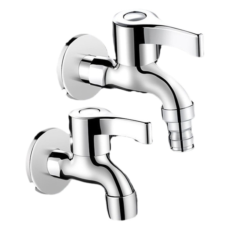 Thickened Washing Machine Faucet for Home Use, Extra-Long, Extra-Thick, Quick-Open Faucet with One Inlet and Two Outlets for Washing Machine