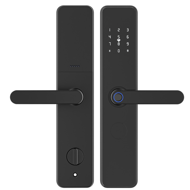 N333 cerradura de paso WiFi de huella digital negra