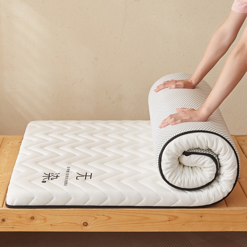 Class a Pressure-Resistant Washable Cotton Student Mattress, Breathable and Non-Slip, Suitable for Home and Dormitory Use, Memory Foam-Filled Tatami Mattress