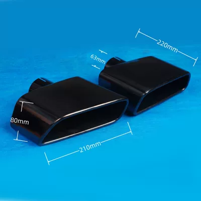 Exhaust Pipe Silencer Tailpipe – Exhaust pipe - 02-50448h-titanium-black-large-flat-square