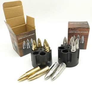 Factory Spot Stainless Steel Bullet Ice Cubes Silver Wine Whiskey Ice Wine Stone Metal Ice Cubes